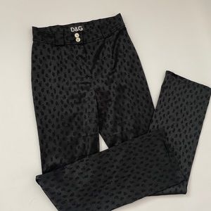 Vintage D&G Black Satin Straight Leg Pants